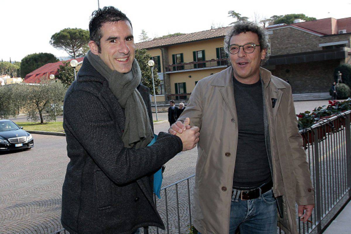 Cristiano Lucarelli con Francesco Moriero (Getty Images)