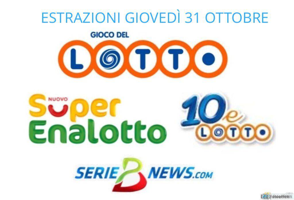 Estrazione Lotto, SuperEnalotto, 10eLotto