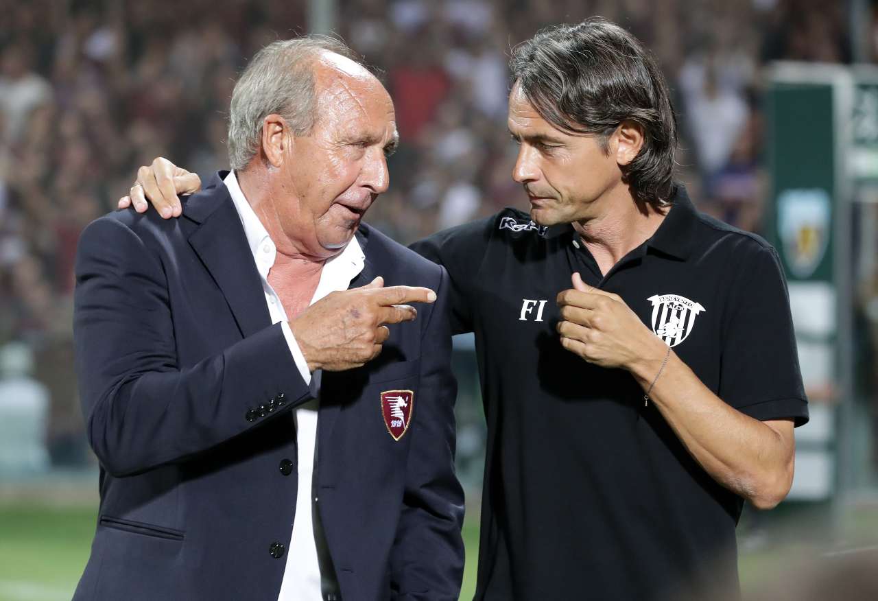 Pippo Inzaghi e Gian Piero Ventura in Benevento-Salernitana