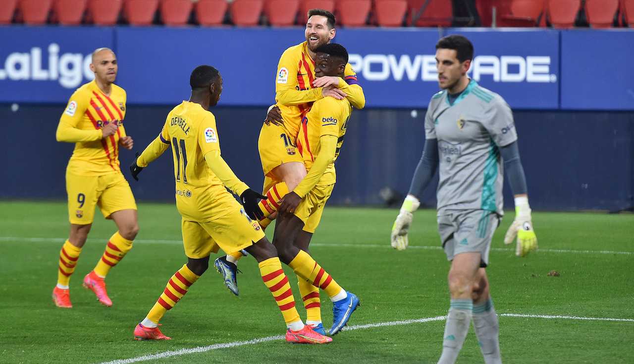 Moriba Barcellona esulta