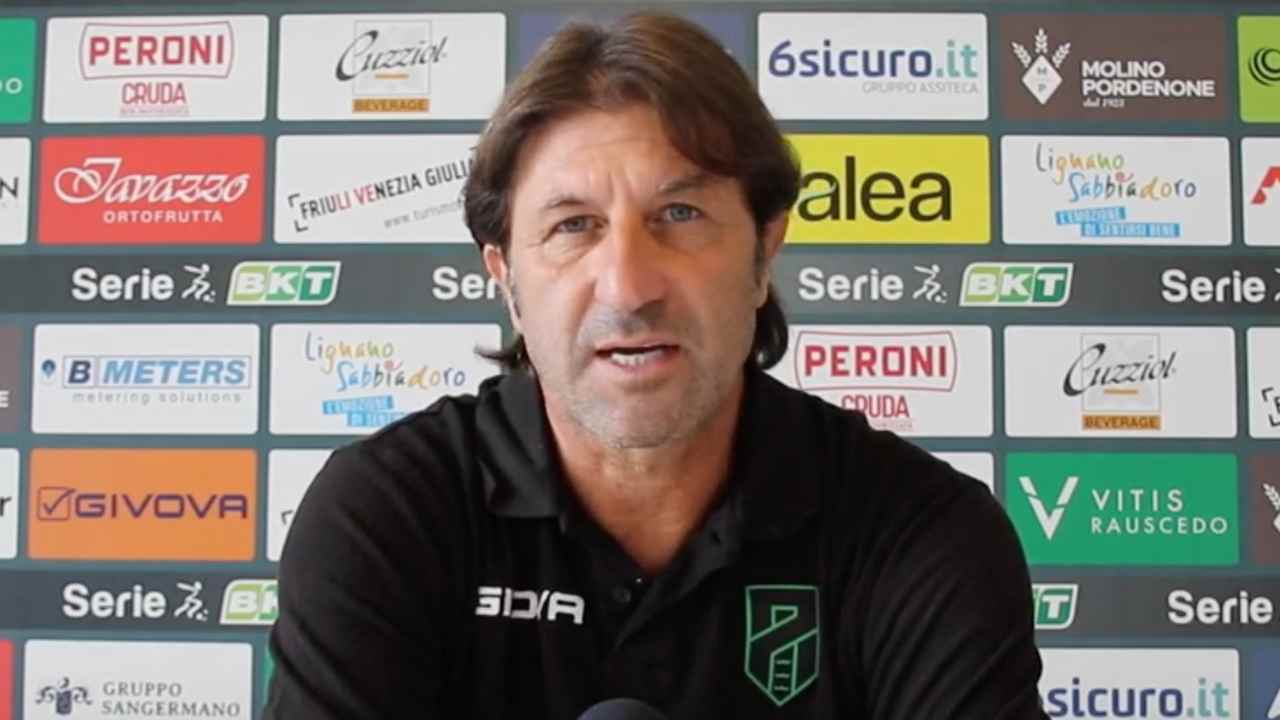 Il tecnico del Pordenone, Massimo Rastelli (foto Pordenone Calcio).