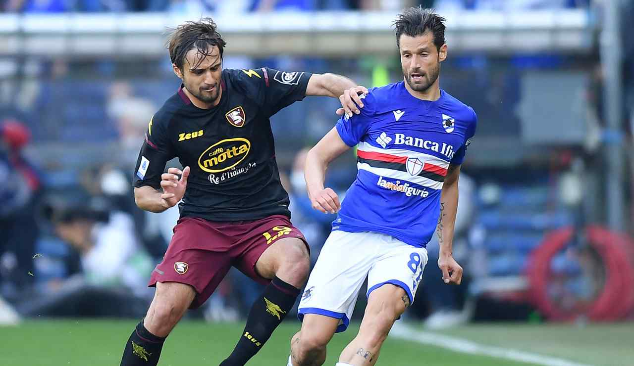 Sampdoria Salernitana, una fase di gioco