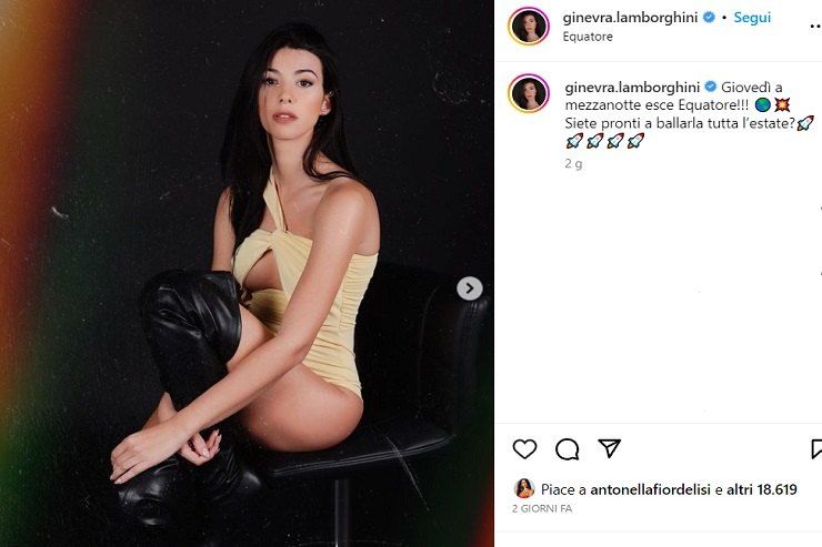 Ginevra Lamborghini, il lato A si vede tutto