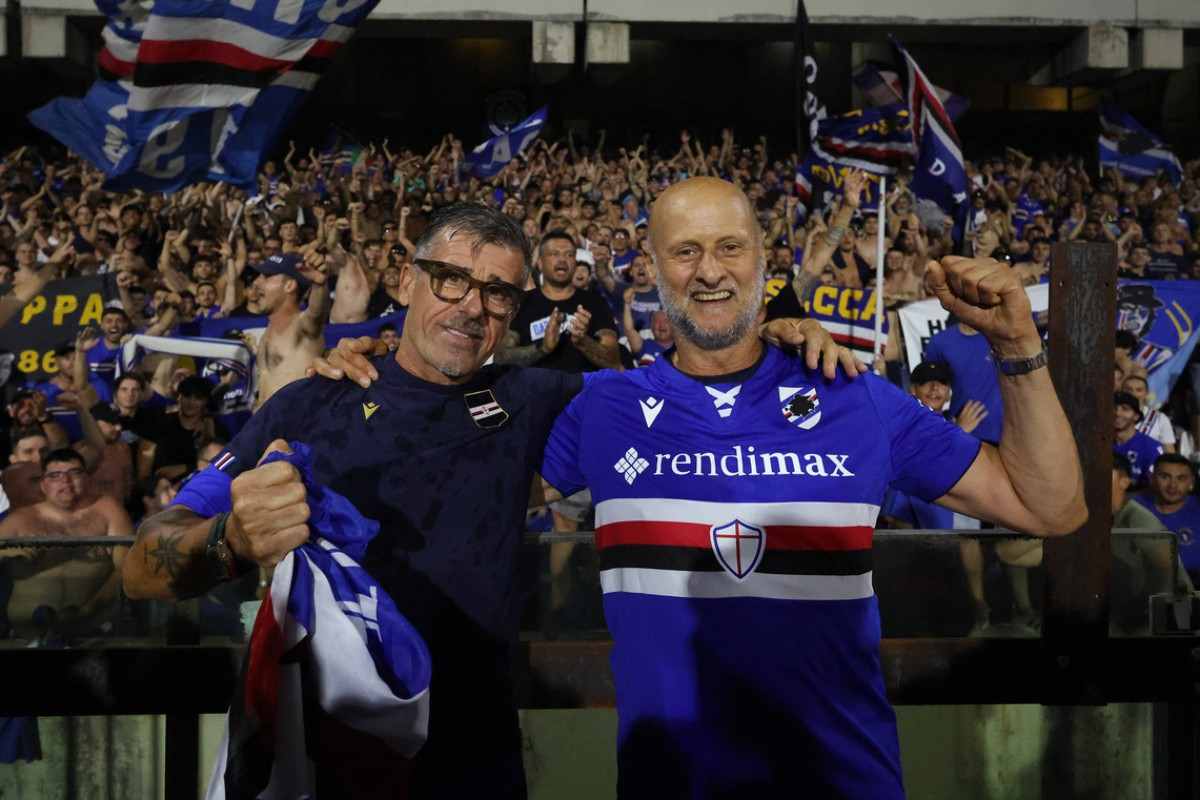 Evani e Lombardo festeggiano la permanenza in B all'Arechi