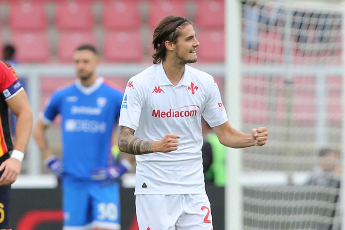 Andrea Colpani esulta dopo un gol