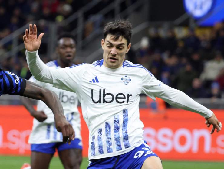 Federico Barba con la maglia del Como