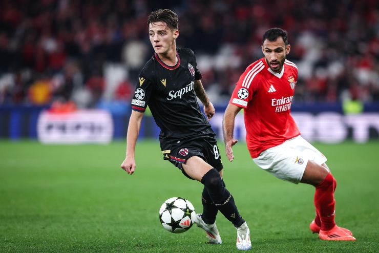 Kacper Urbanski in azione in Champions League