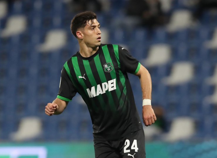 Luca Moro in azione col Sassuolo