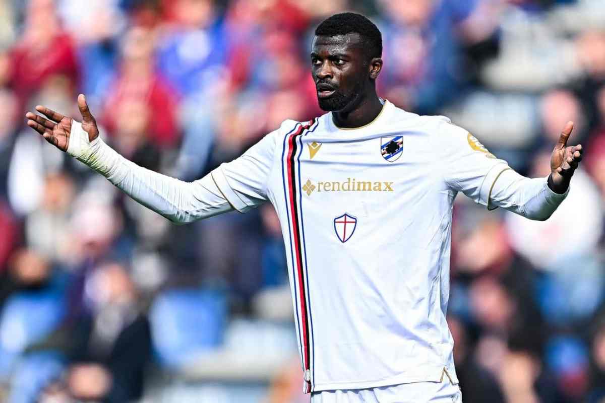 M'Baye Niang in campo con la Sampdoria 