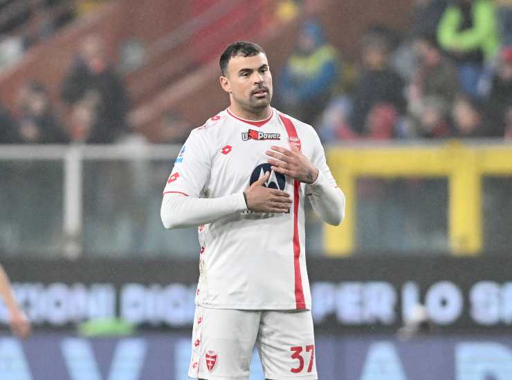 L'attaccante del Monza Andrea Petagna