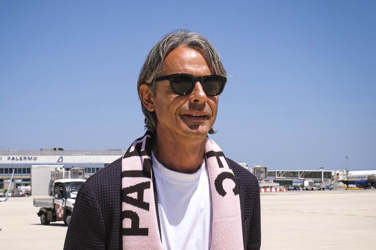 Pippo Inzaghi arriva a Palermo