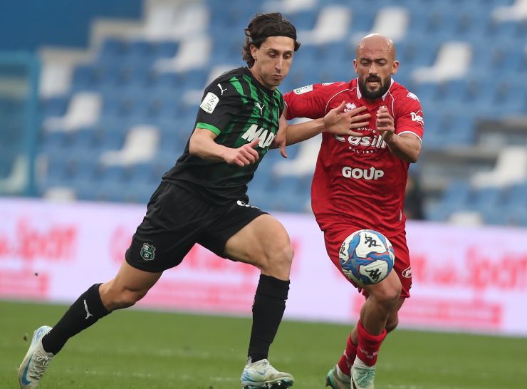 Samuele Mulattieri in azione col Sassuolo