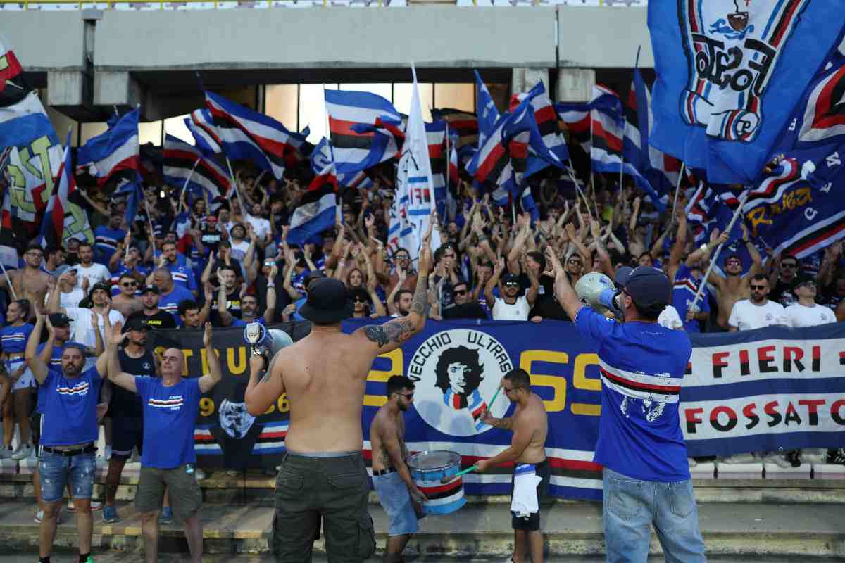 I tifosi della Sampdoria in trasferta