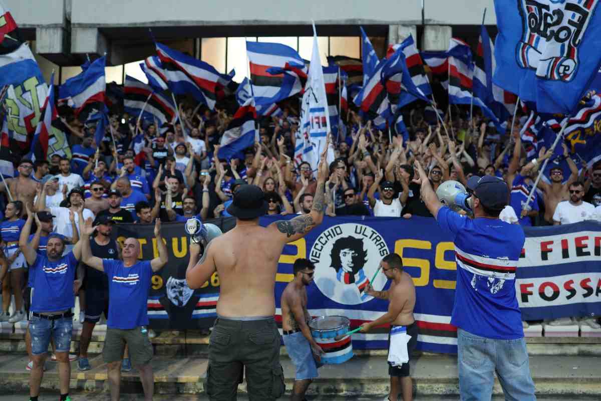 Tifosi della Sampdoria in festa