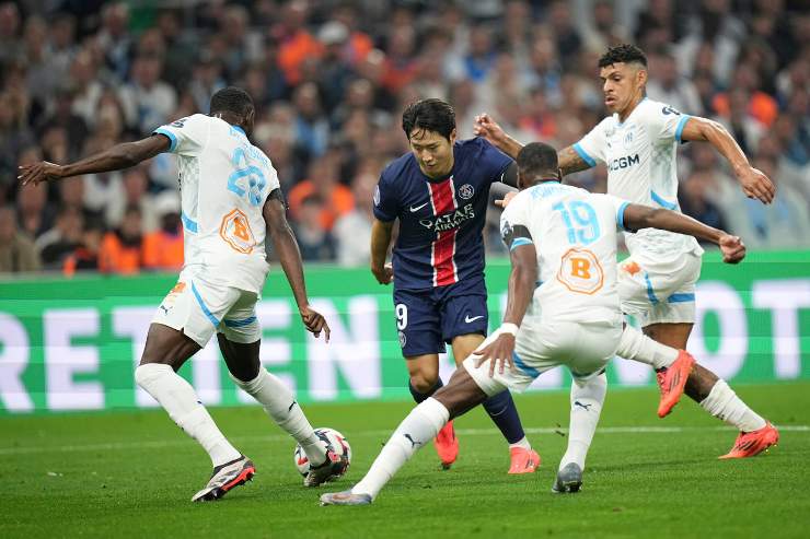 un'immagine della partita PSG-Olympique Marsiglia